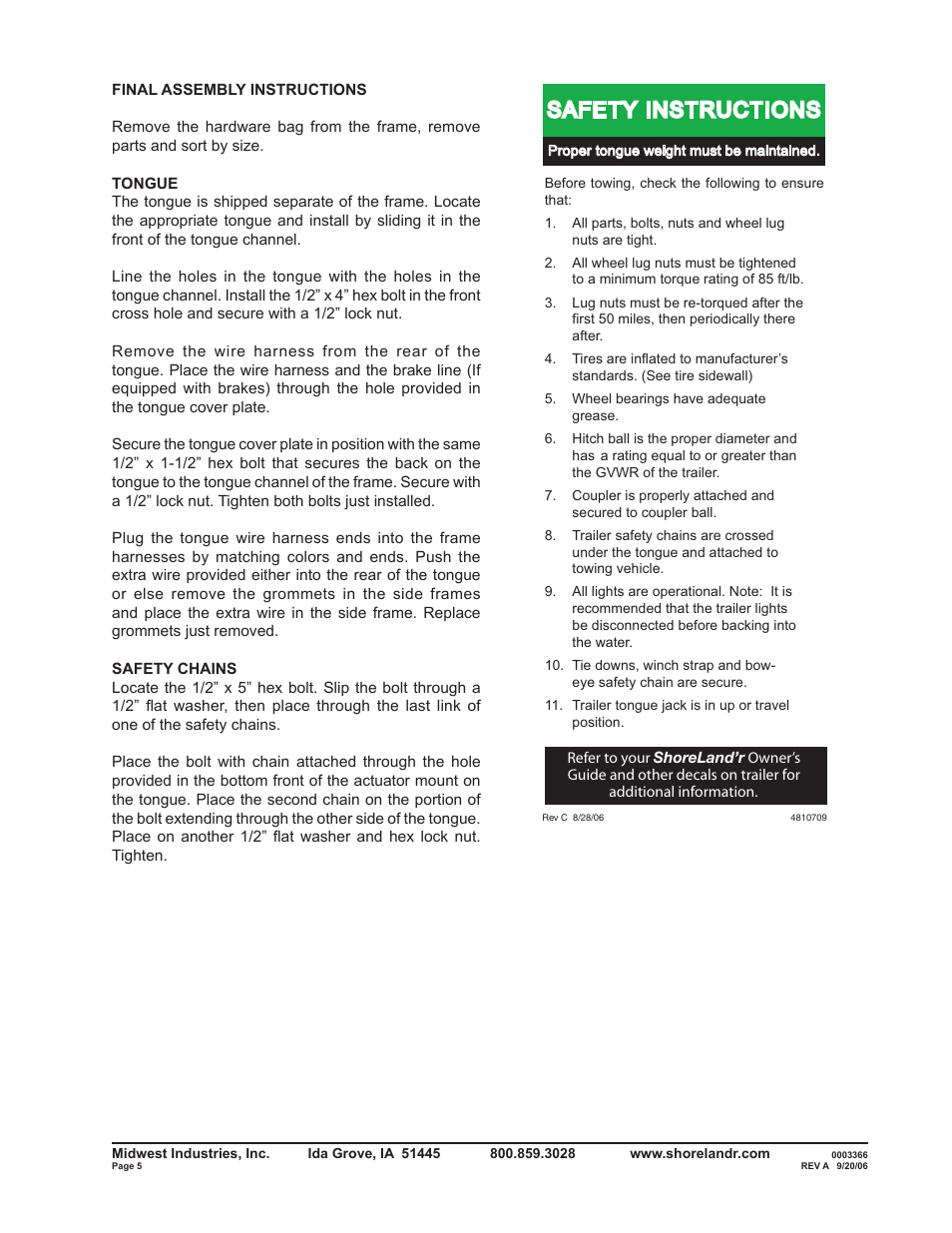 Safety instructions | ShoreLand'r SLXR2314L V.1 User Manual | Page 5 / 12
