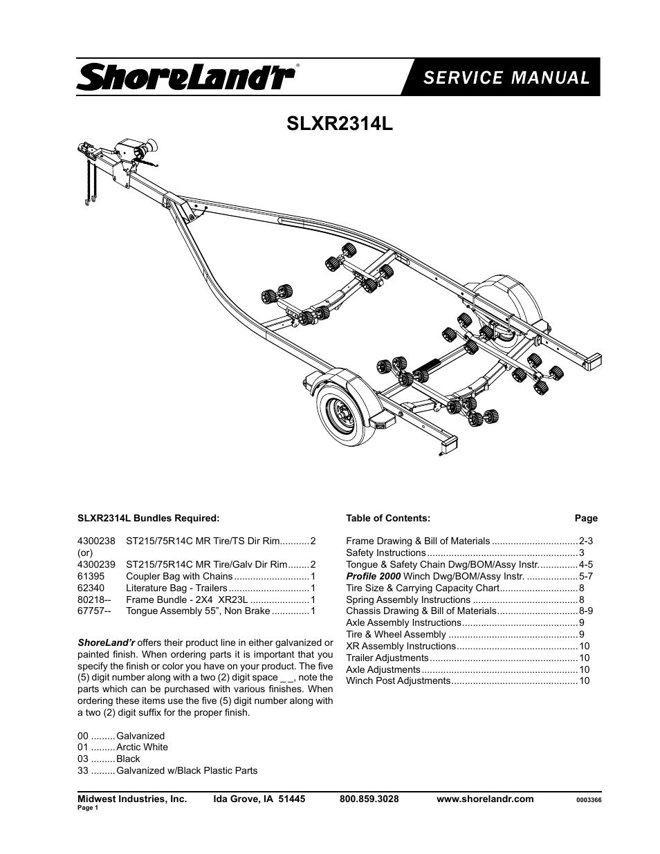 ShoreLand'r SLXR2314L V.2 User Manual | 10 pages