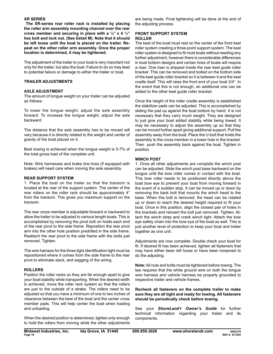ShoreLand'r SLXR2314LW V.1 User Manual | Page 10 / 10