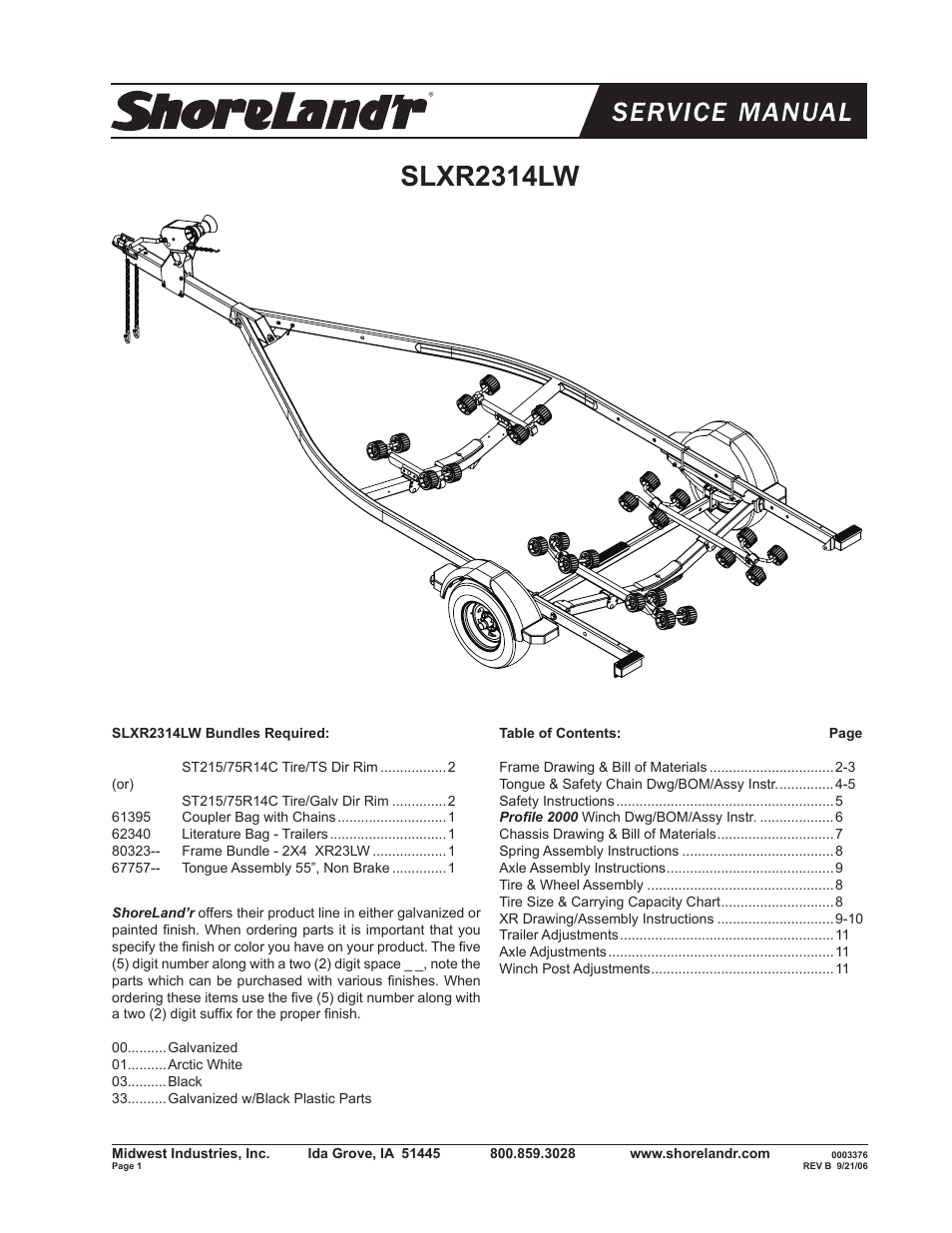 ShoreLand'r SLXR2314LW V.2 User Manual | 12 pages