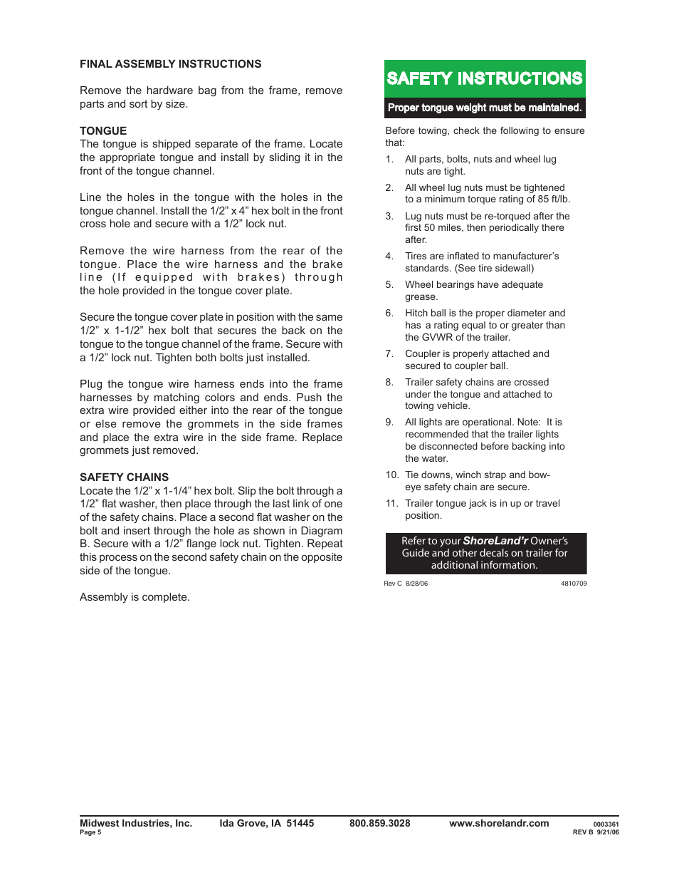 Safety instructions | ShoreLand'r SLXR2314S V.1 User Manual | Page 5 / 12