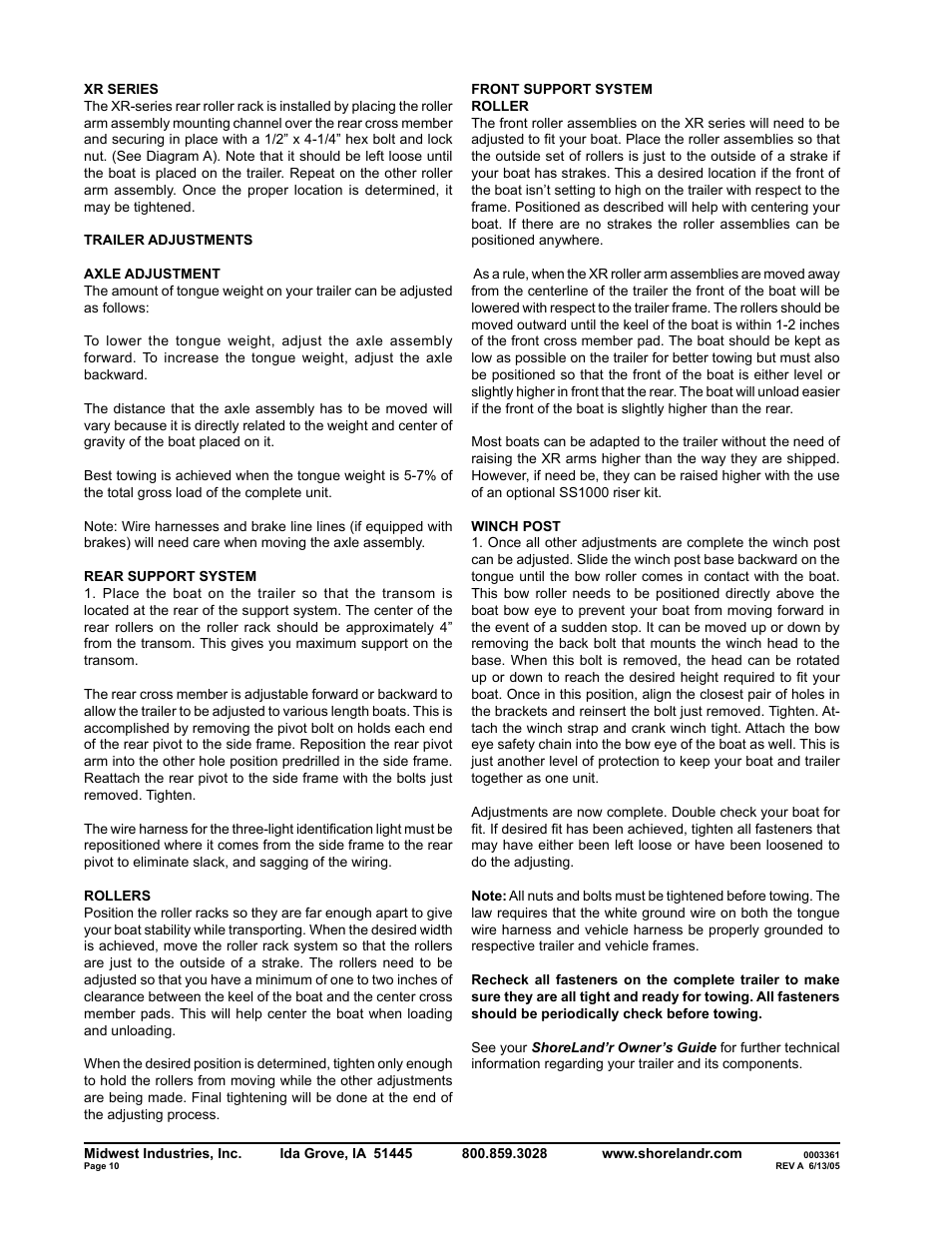 ShoreLand'r SLXR2314S V.2 User Manual | Page 10 / 10
