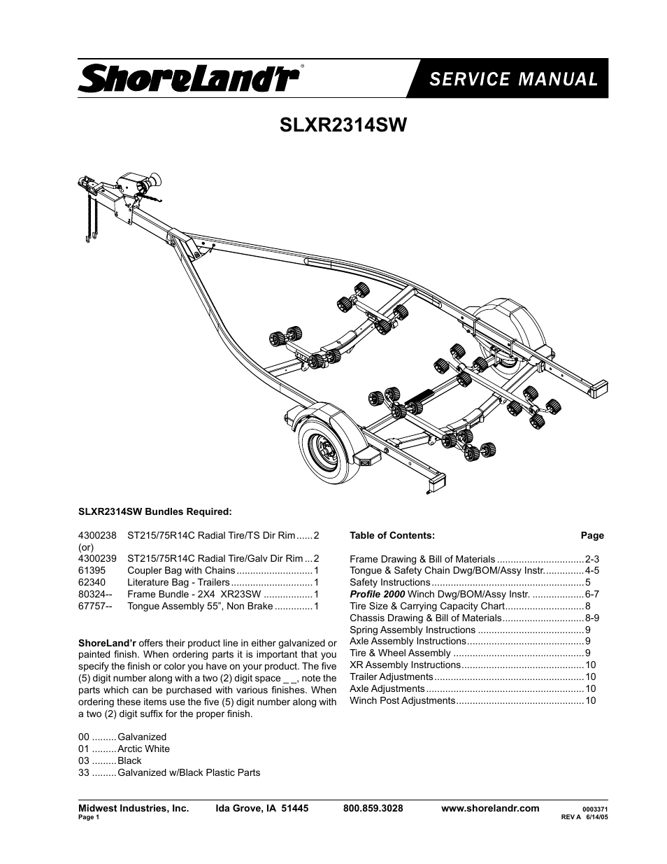 ShoreLand'r SLXR2314SW V.1 User Manual | 10 pages
