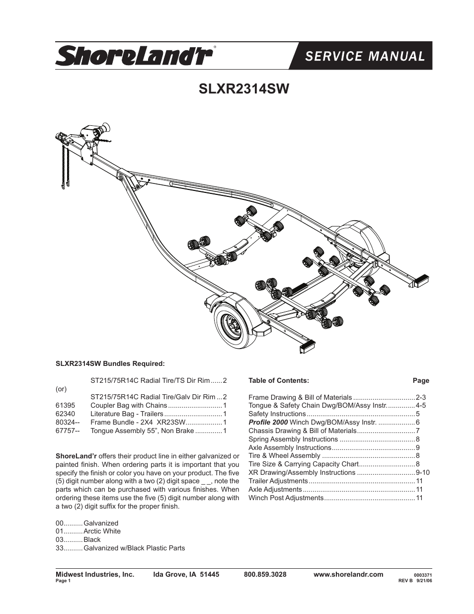 ShoreLand'r SLXR2314SW V.2 User Manual | 12 pages