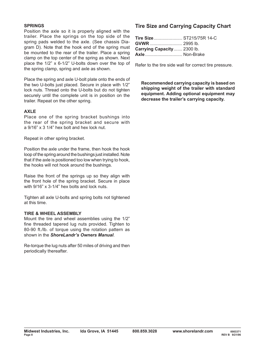 ShoreLand'r SLXR2314SW V.2 User Manual | Page 8 / 12