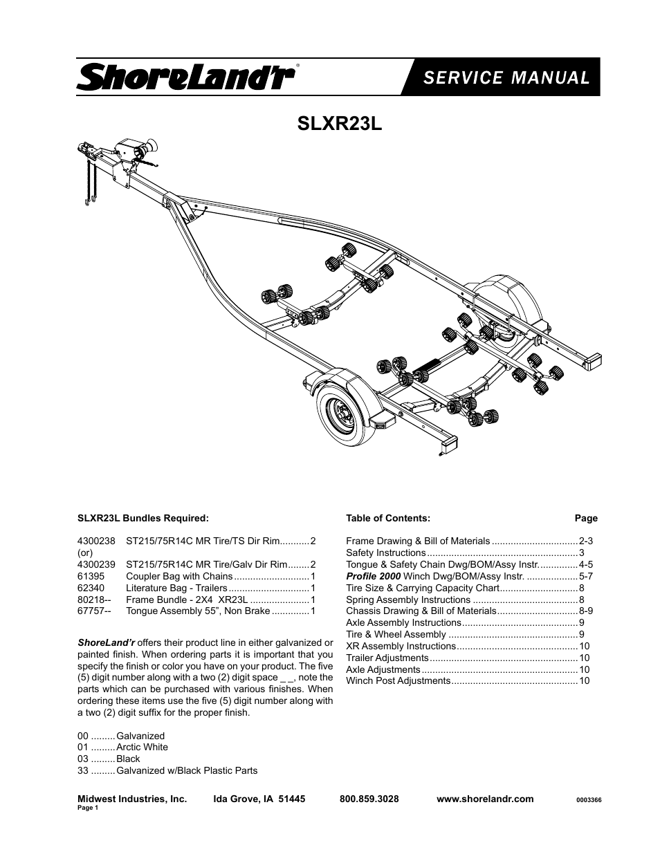 ShoreLand'r SLXR23L User Manual | 10 pages