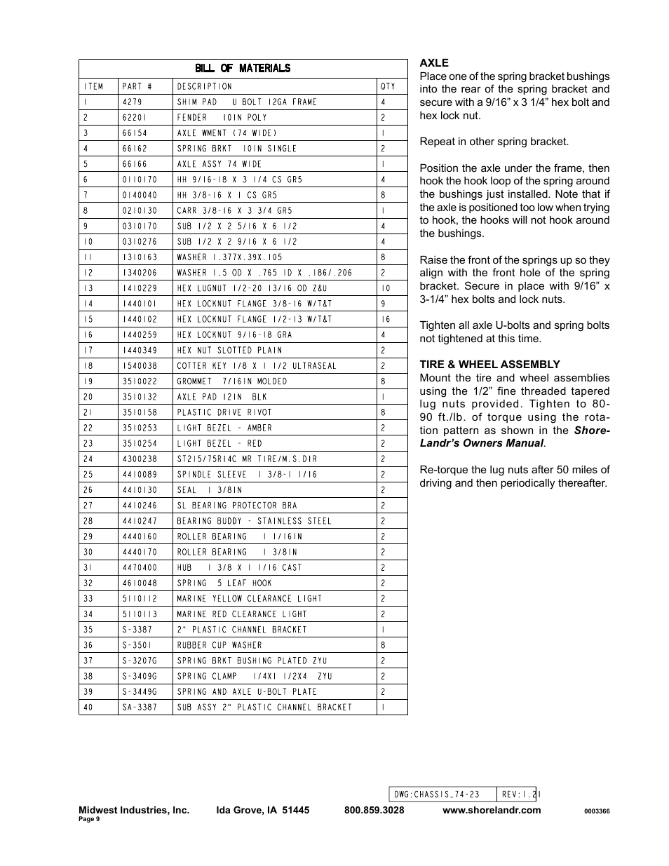 ShoreLand'r SLXR23L User Manual | Page 9 / 10