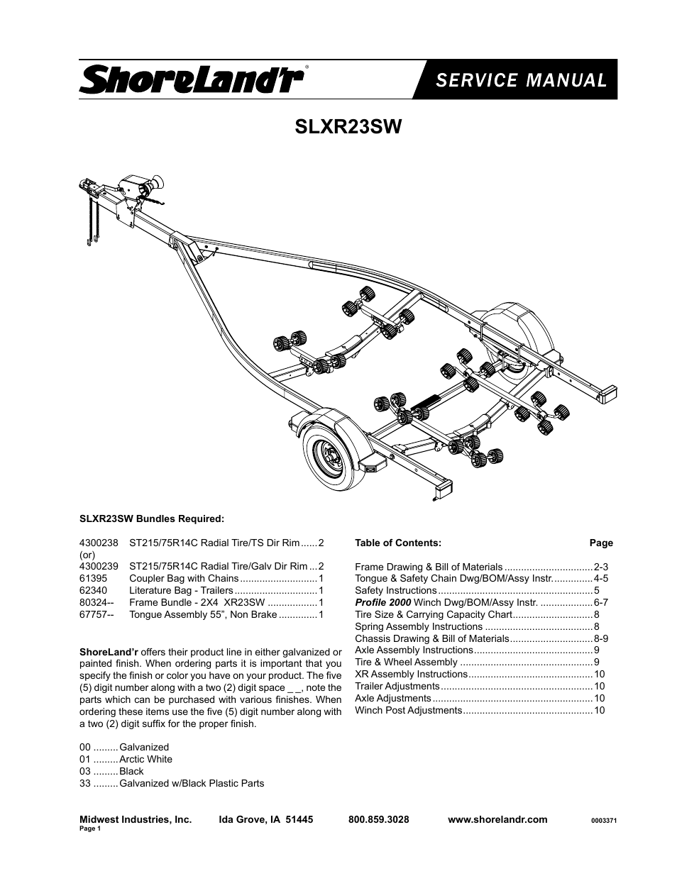 ShoreLand'r SLXR23SW User Manual | 10 pages