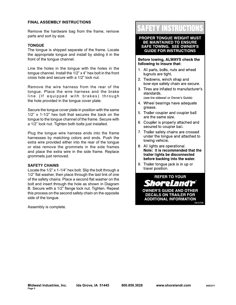 ShoreLand'r SLXR23SW User Manual | Page 5 / 10