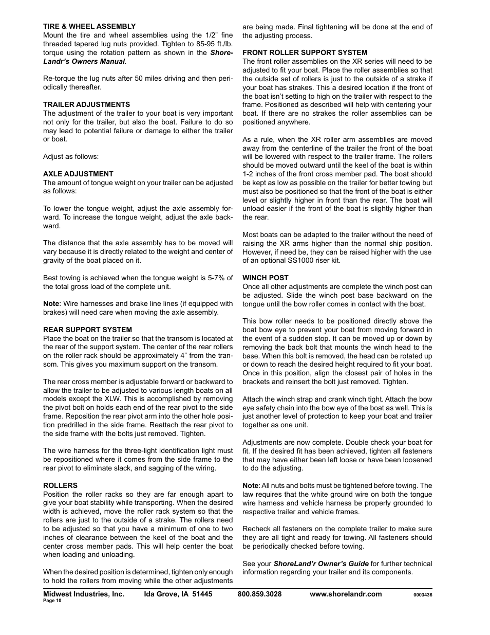 ShoreLand'r SLXR30BLW V.2 User Manual | Page 10 / 10
