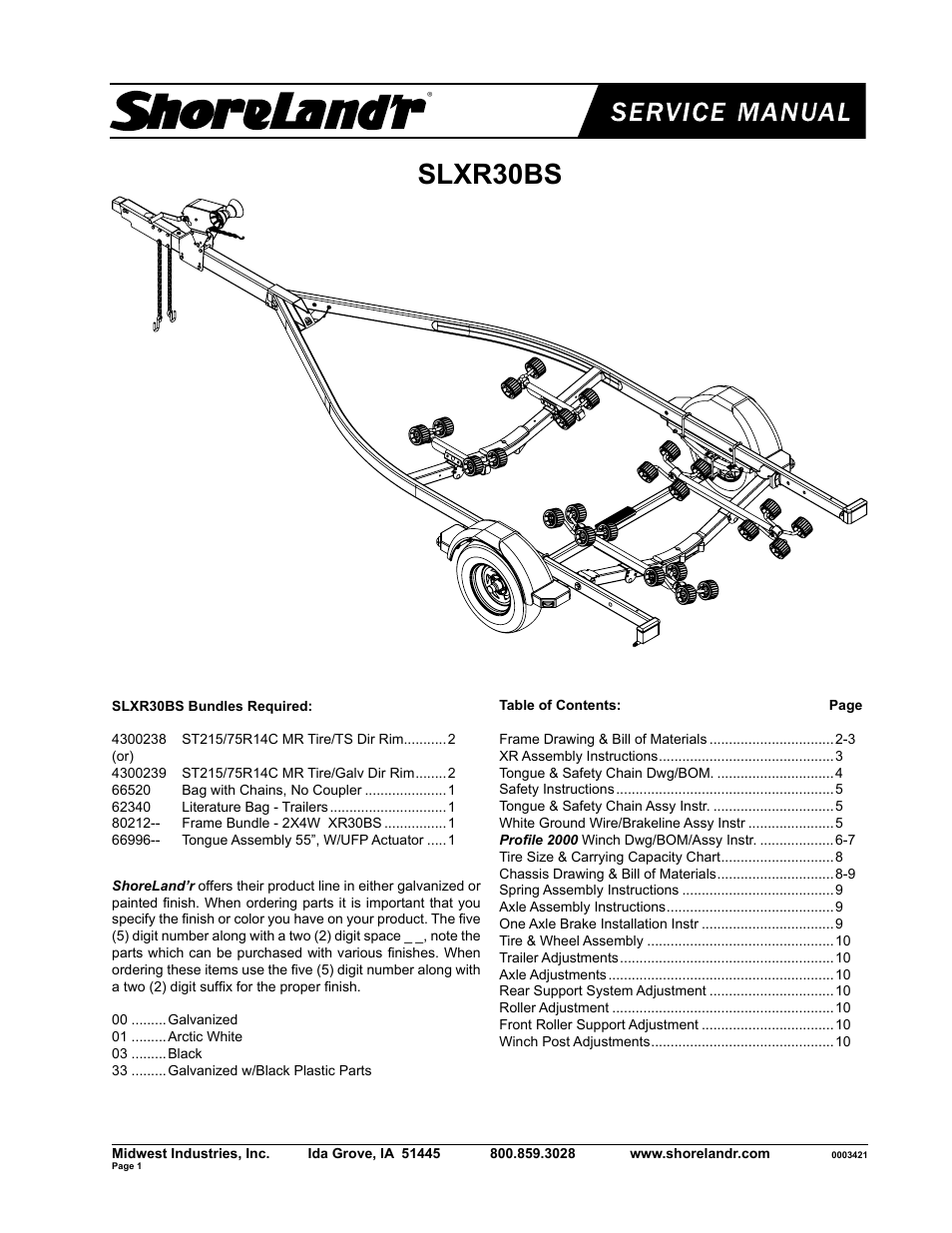 ShoreLand'r SLXR30BS V.1 User Manual | 10 pages