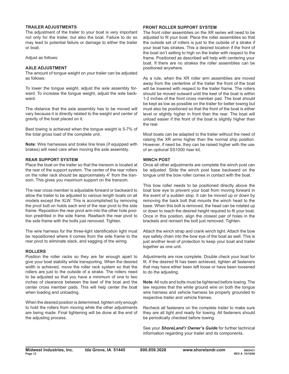 ShoreLand'r SLXR30BSW V.1 User Manual | Page 12 / 12