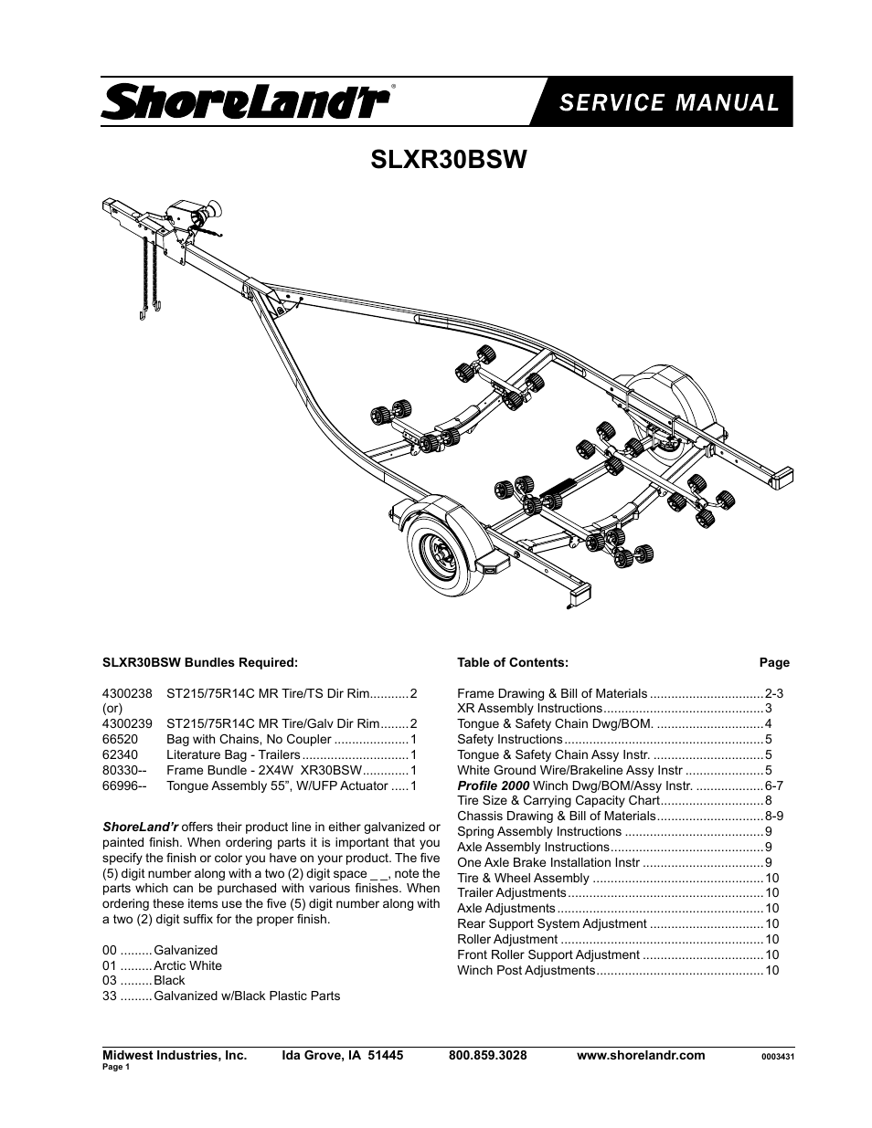 ShoreLand'r SLXR30BSW V.2 User Manual | 10 pages