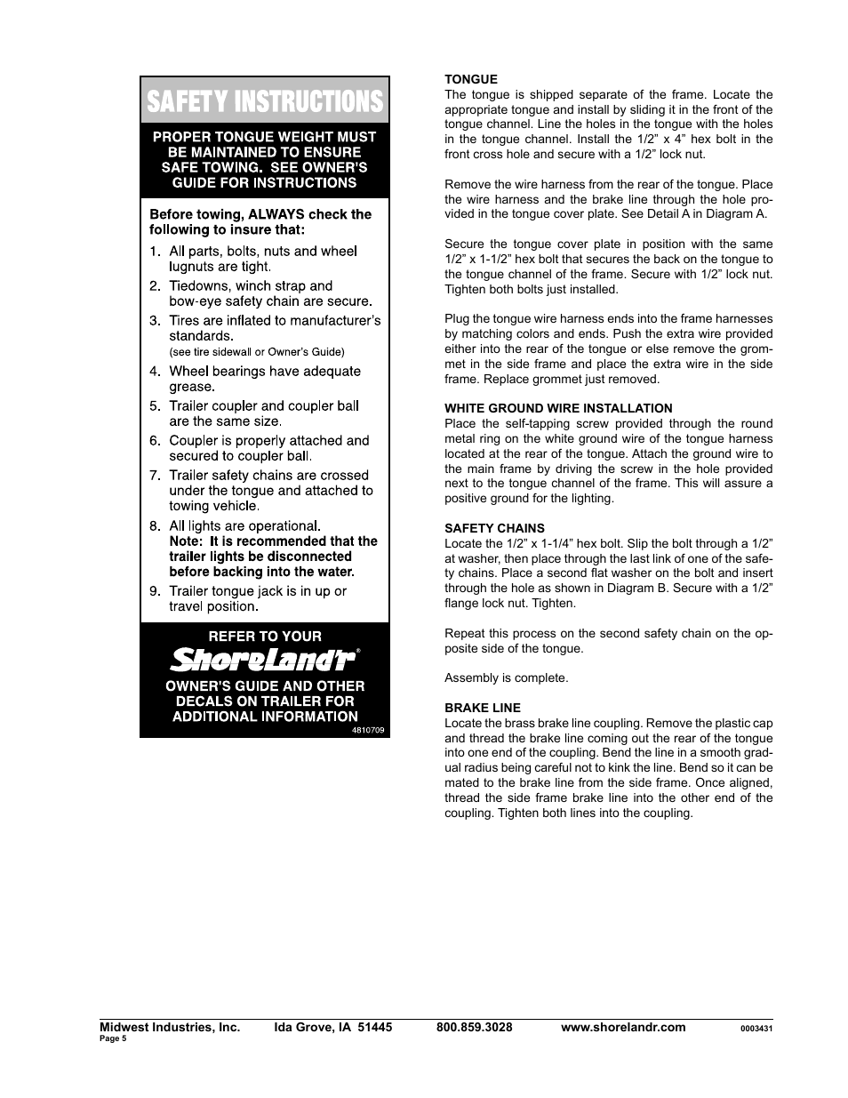 ShoreLand'r SLXR30BSW V.2 User Manual | Page 5 / 10