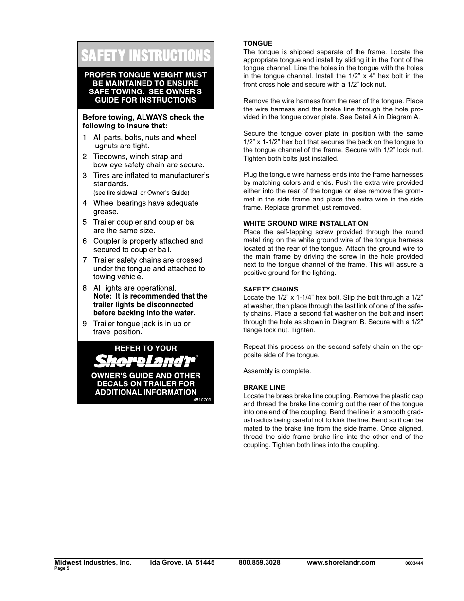 ShoreLand'r SLXR34BLW V.1 User Manual | Page 5 / 10