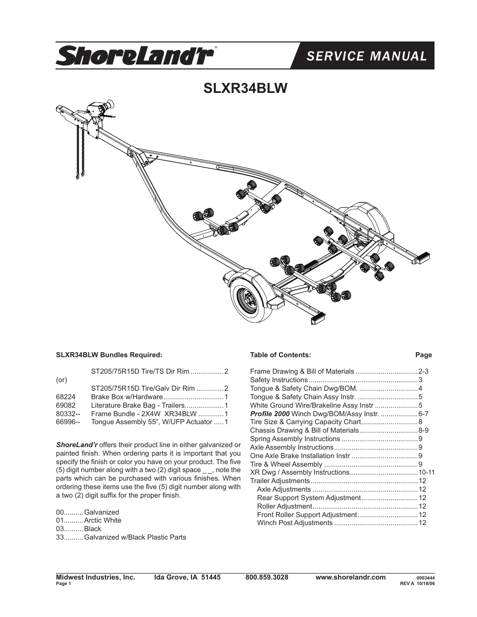 ShoreLand'r SLXR34BLW V.2 User Manual | 12 pages