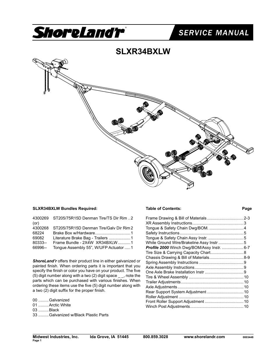 ShoreLand'r SLXR34BXLW V.2 User Manual | 10 pages