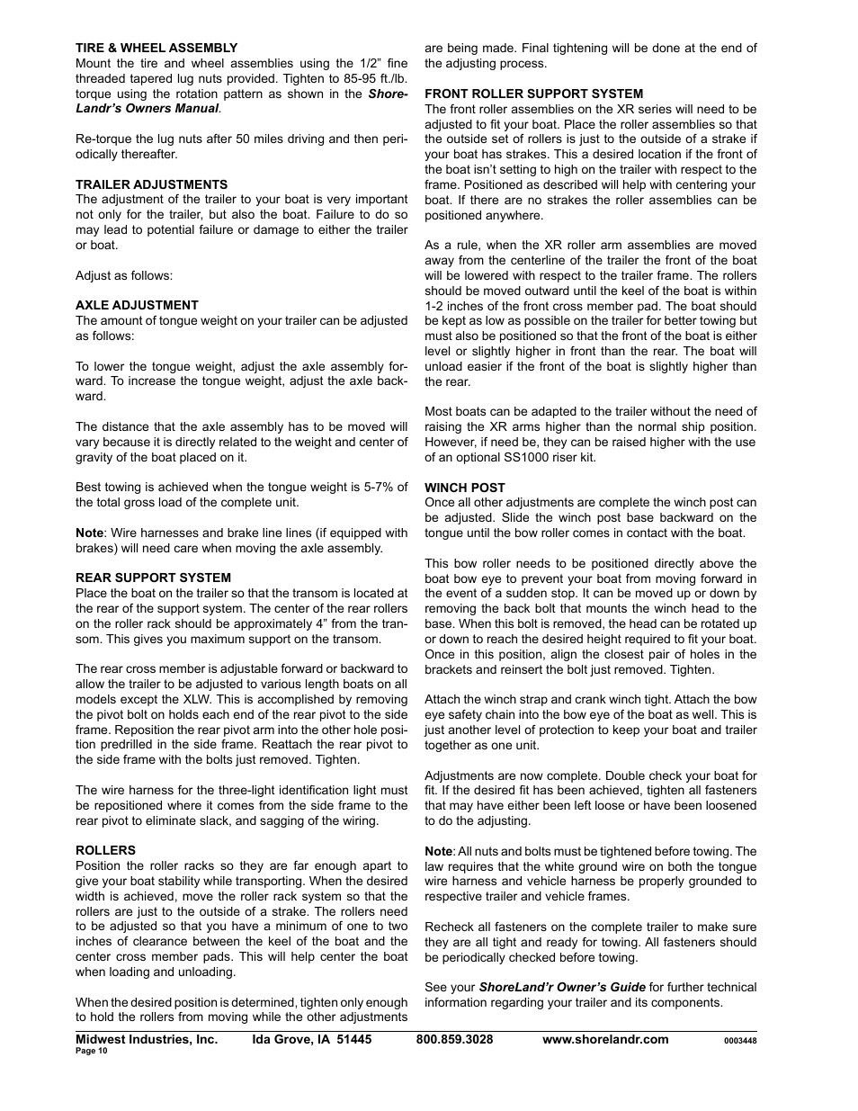 ShoreLand'r SLXR34BXLW V.2 User Manual | Page 10 / 10