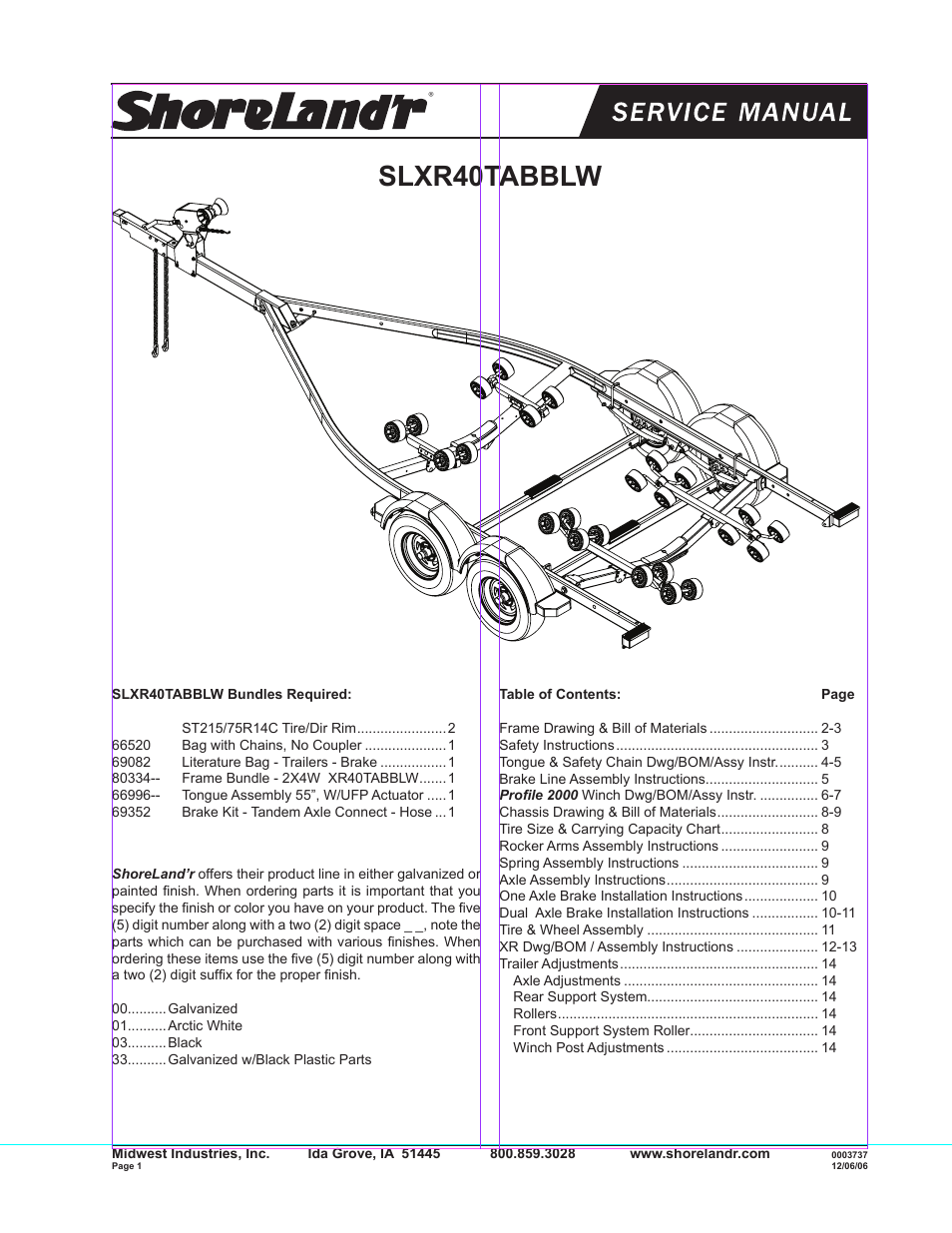 ShoreLand'r SLXR40TABBLW User Manual | 14 pages