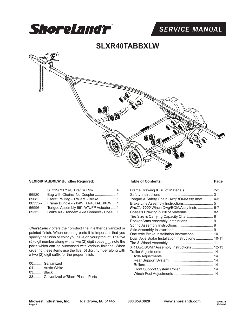 ShoreLand'r SLXR40TABBXLW User Manual | 14 pages