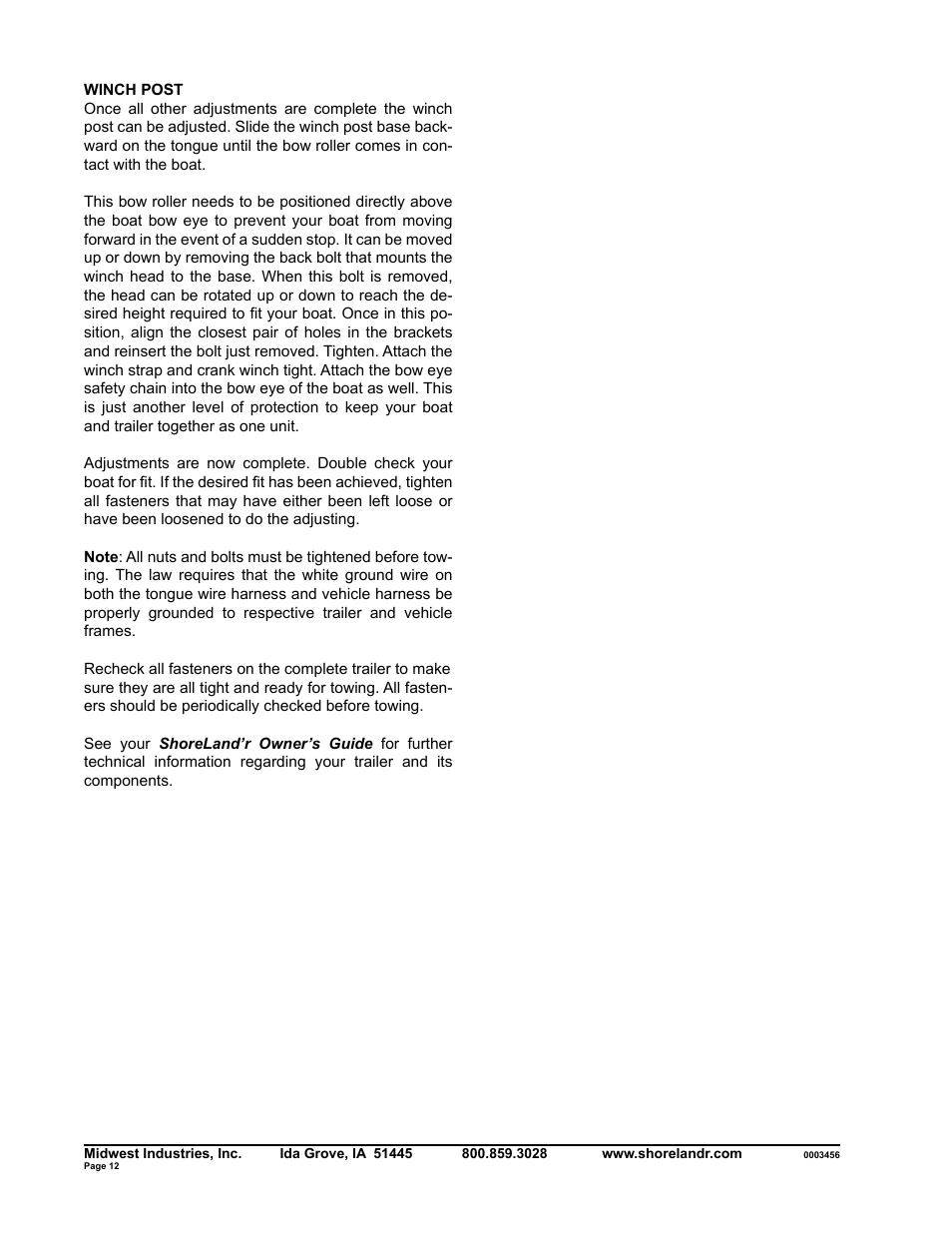 ShoreLand'r SLXR40TBBLW V.3 User Manual | Page 12 / 12