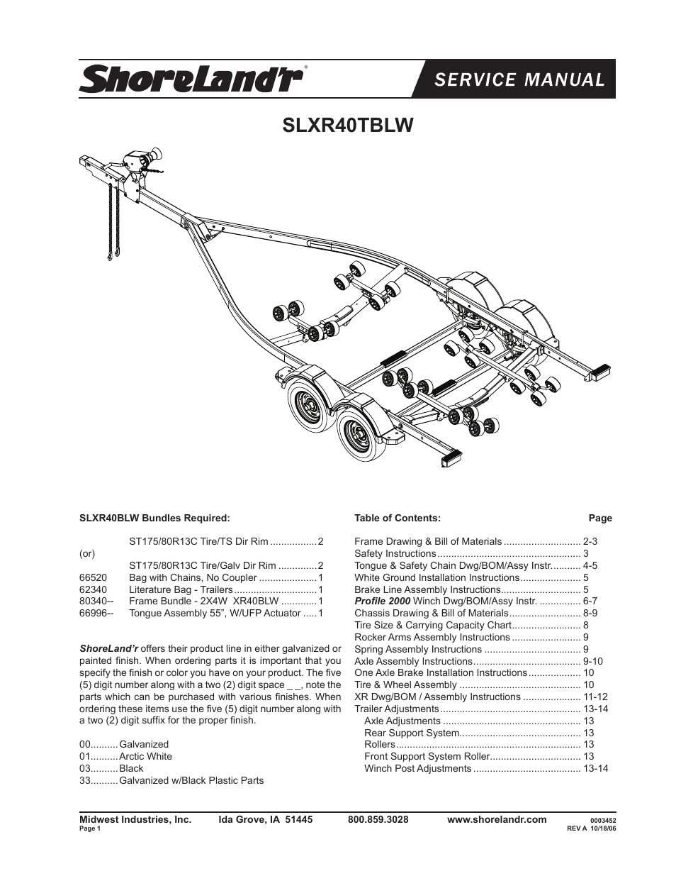 ShoreLand'r SLXR40TBLW V.1 User Manual | 14 pages