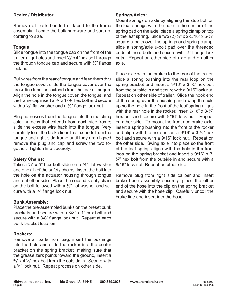 ShoreLand'r SRV55TBB User Manual | Page 8 / 10