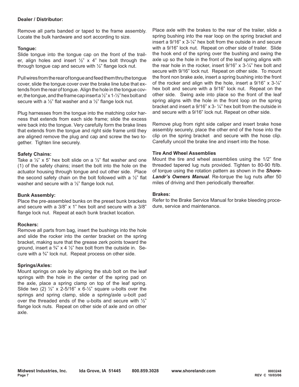 ShoreLand'r SRV55TBBA User Manual | Page 7 / 8