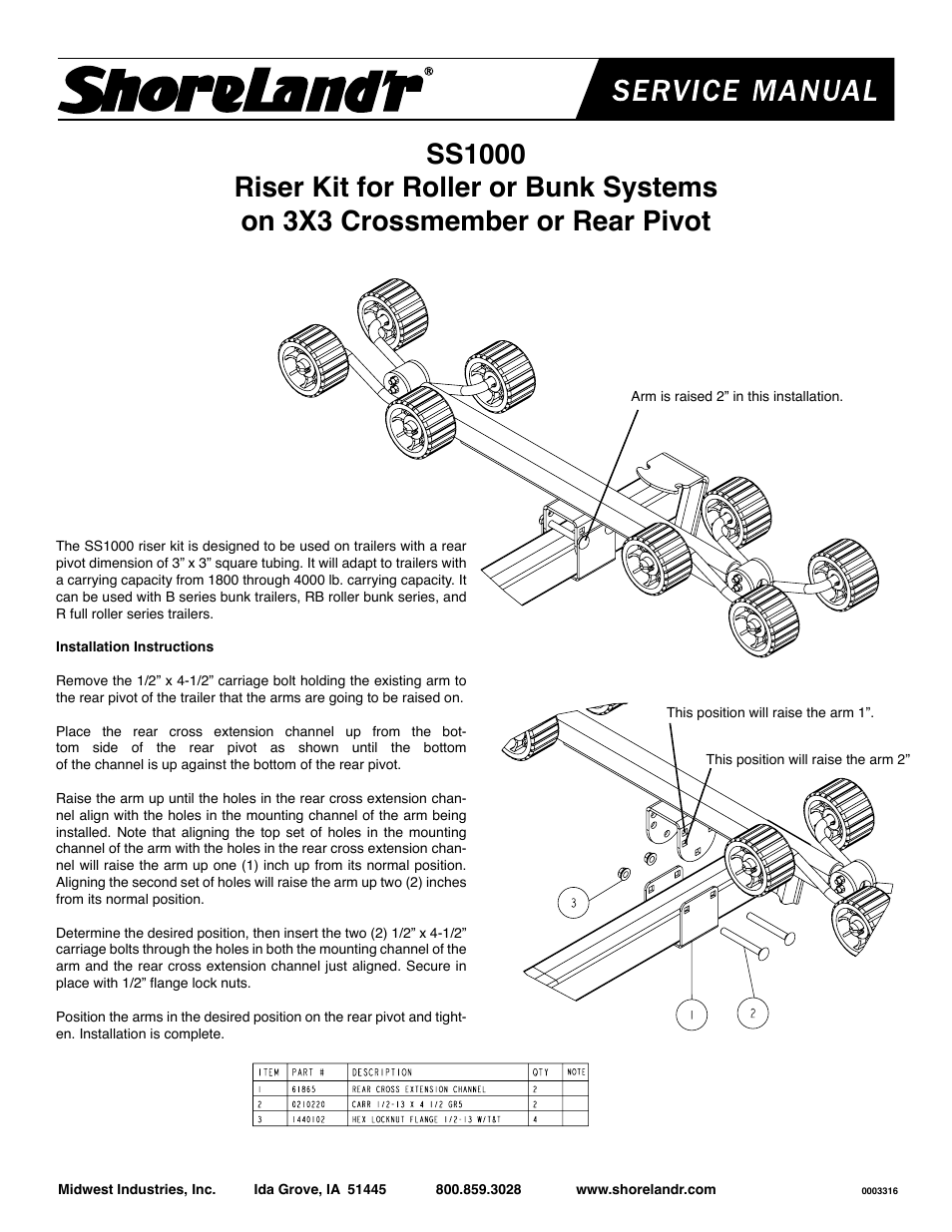 ShoreLand'r SS1000 User Manual | 1 page