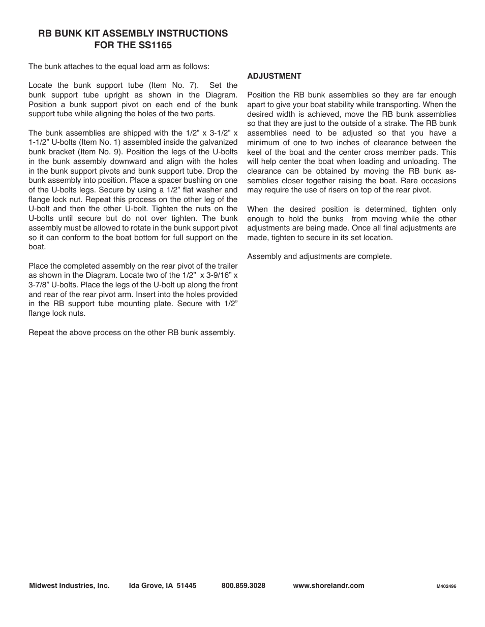 ShoreLand'r SS1165 User Manual | Page 2 / 2