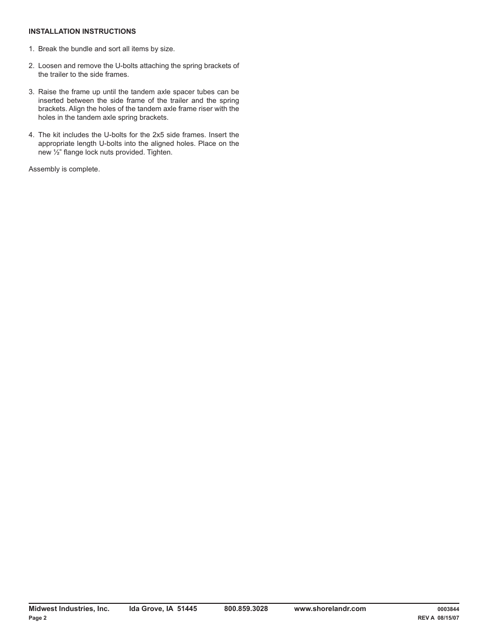 ShoreLand'r SS945 User Manual | Page 2 / 2