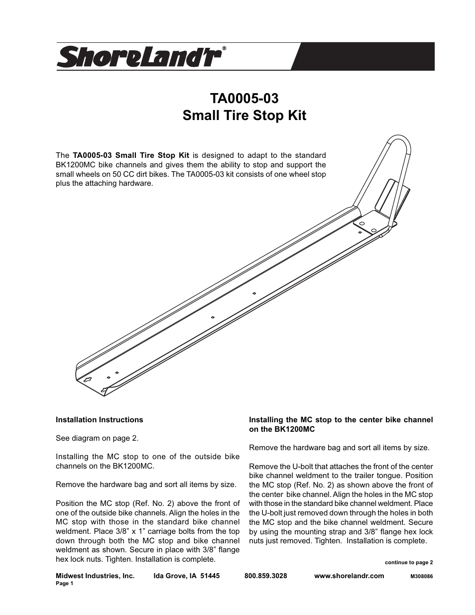 ShoreLand'r TA00005-03 User Manual | 2 pages
