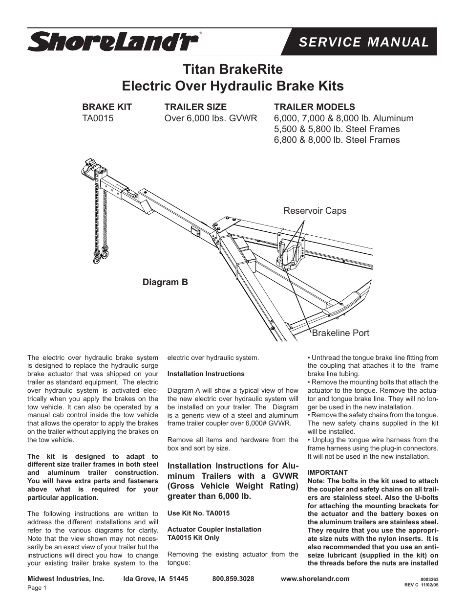 ShoreLand'r TA0015 V.1 User Manual | 10 pages