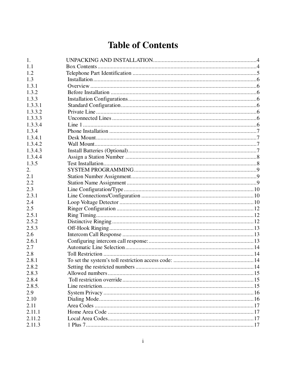 Cortelco 2750 User Manual | Page 2 / 58
