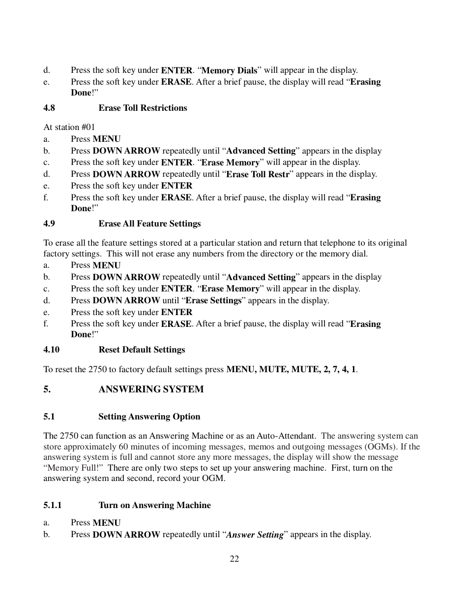 Cortelco 2750 User Manual | Page 27 / 58