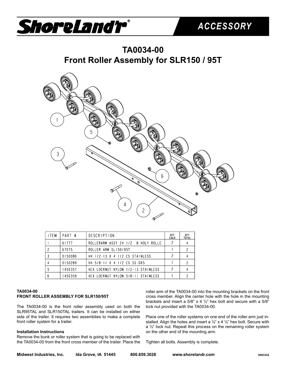 ShoreLand'r TA0034 User Manual | 1 page