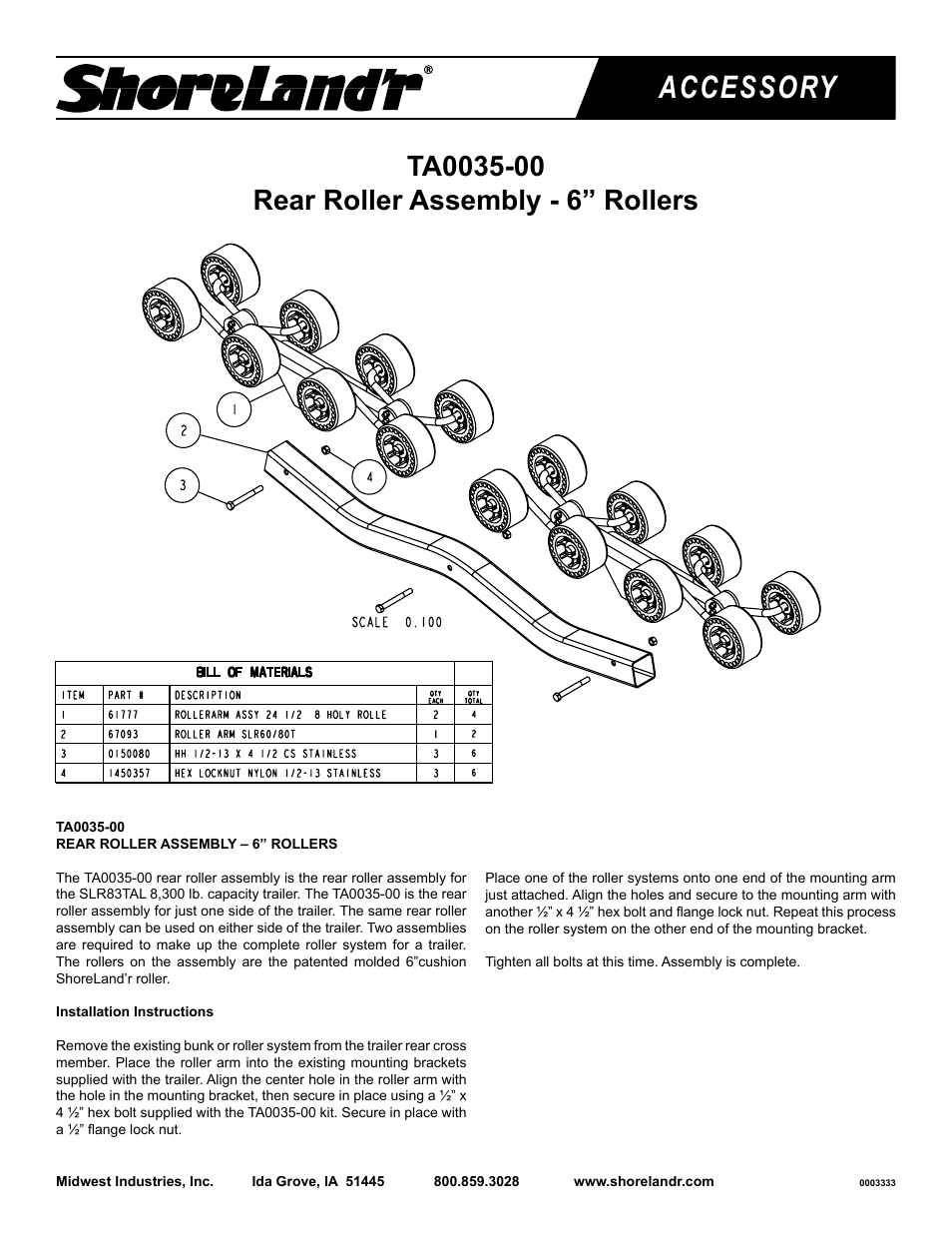 ShoreLand'r TA0035 User Manual | 1 page