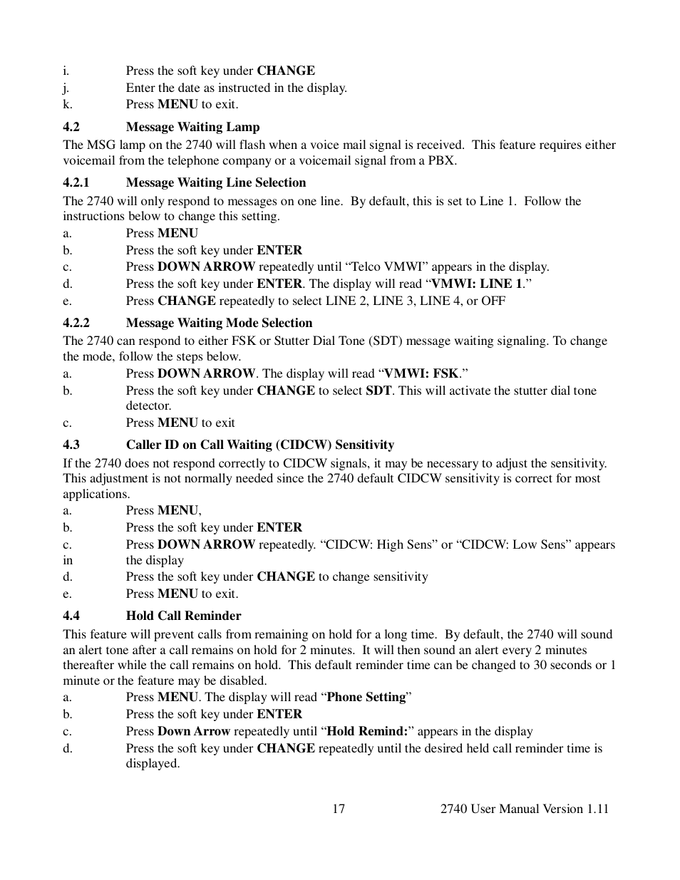 Cortelco 2740 User Manual | Page 22 / 42