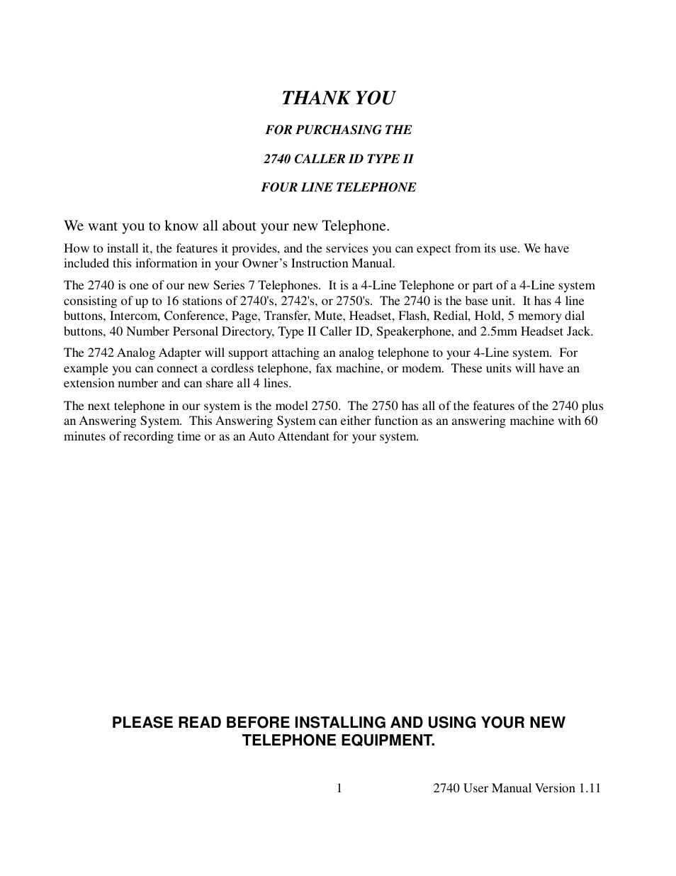 Cortelco 2740 User Manual | Page 6 / 42