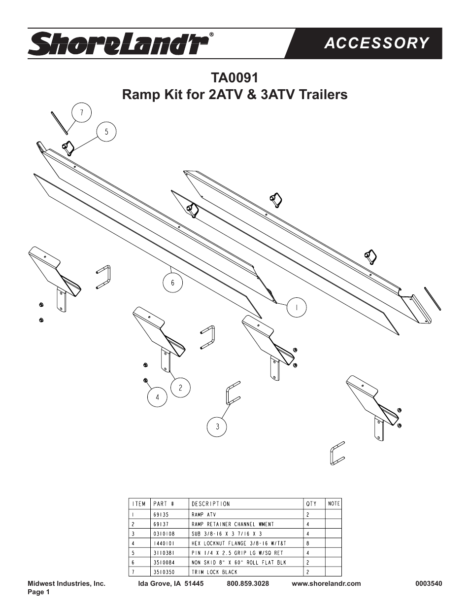 ShoreLand'r TA0091 User Manual | 4 pages