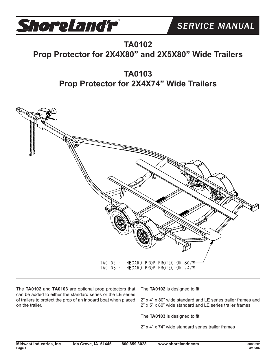 ShoreLand'r TA0102 User Manual | 2 pages