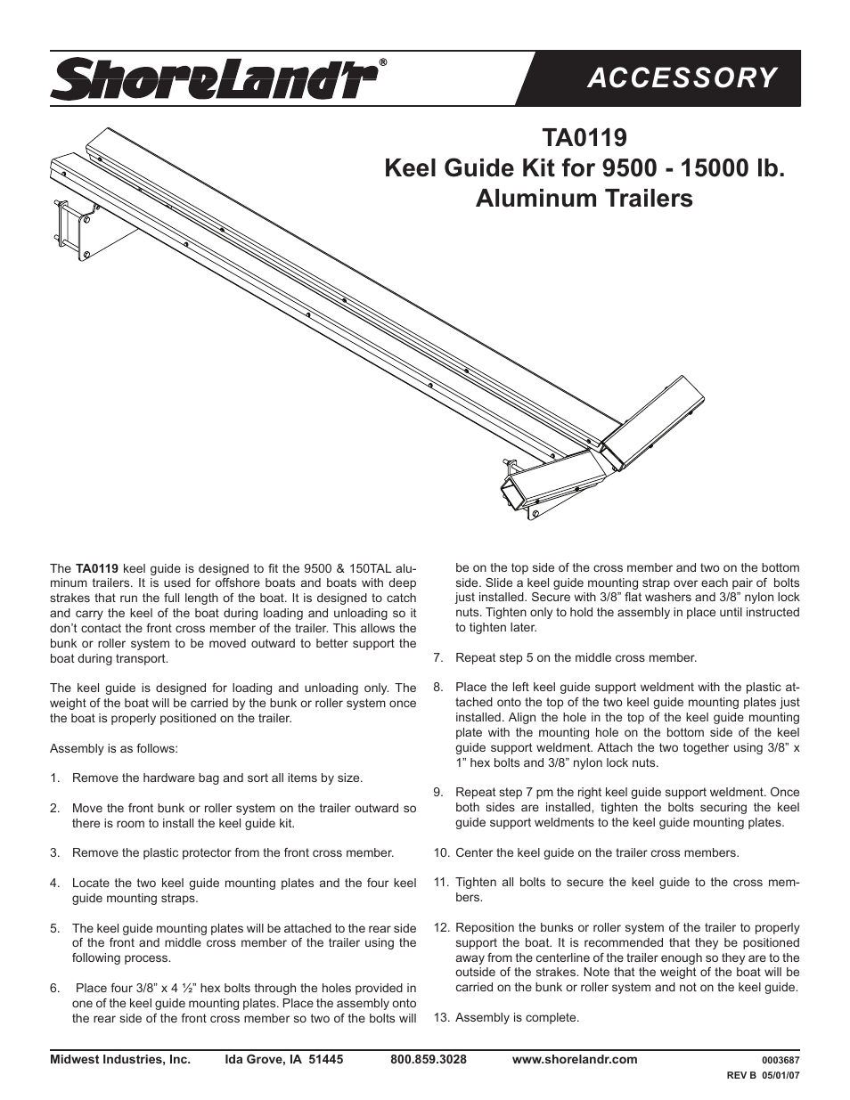 ShoreLand'r TA0119 User Manual | 2 pages