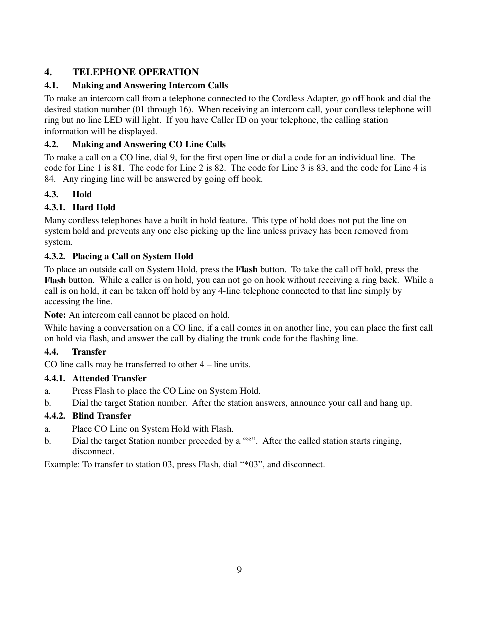 Cortelco FOUR LINE CORDLESS ANALOG ADAPTER 2742 User Manual | Page 12 / 21