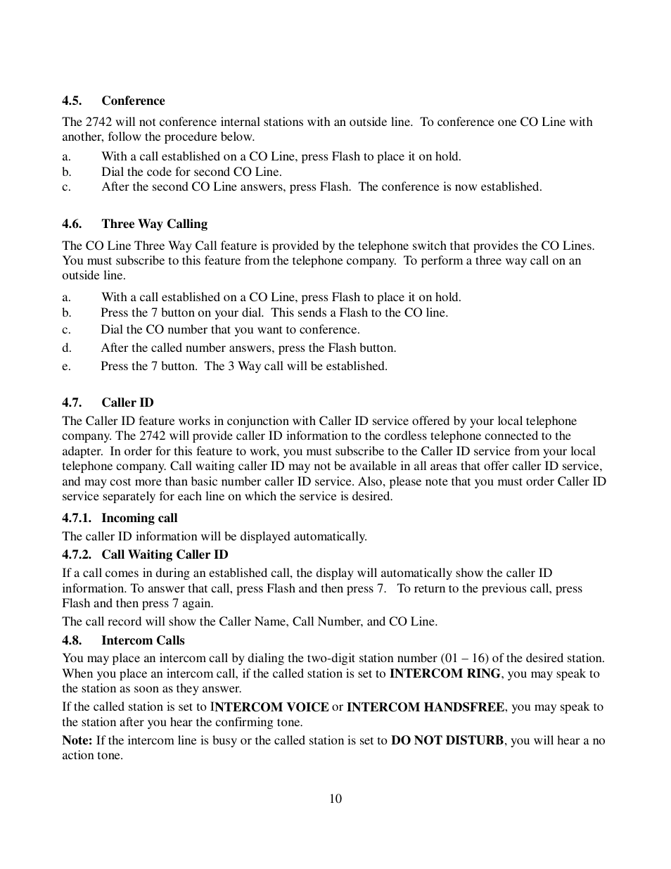 Cortelco FOUR LINE CORDLESS ANALOG ADAPTER 2742 User Manual | Page 13 / 21