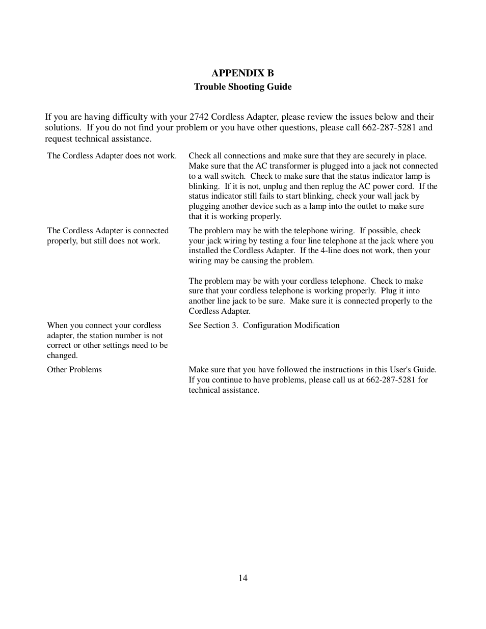 Cortelco FOUR LINE CORDLESS ANALOG ADAPTER 2742 User Manual | Page 17 / 21