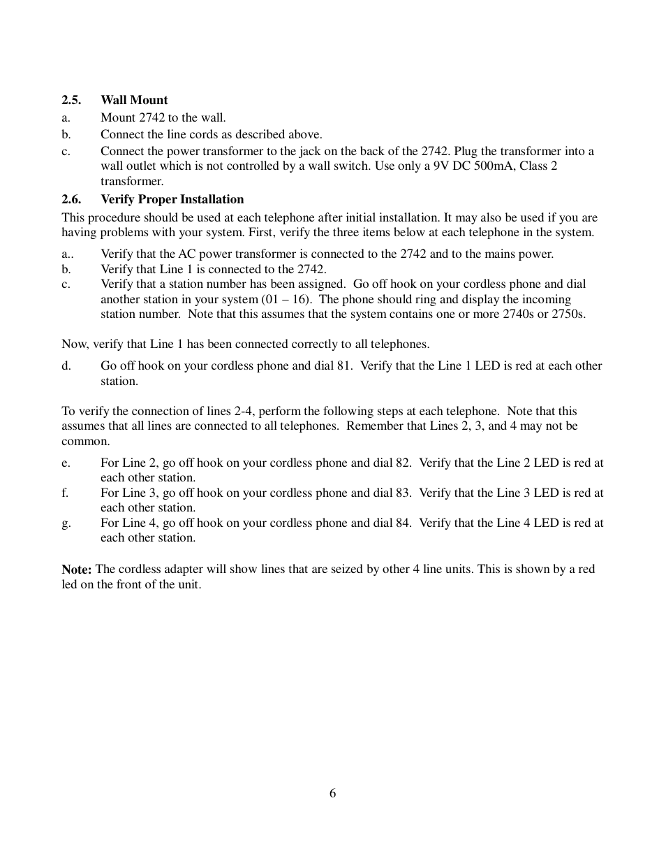 Cortelco FOUR LINE CORDLESS ANALOG ADAPTER 2742 User Manual | Page 9 / 21