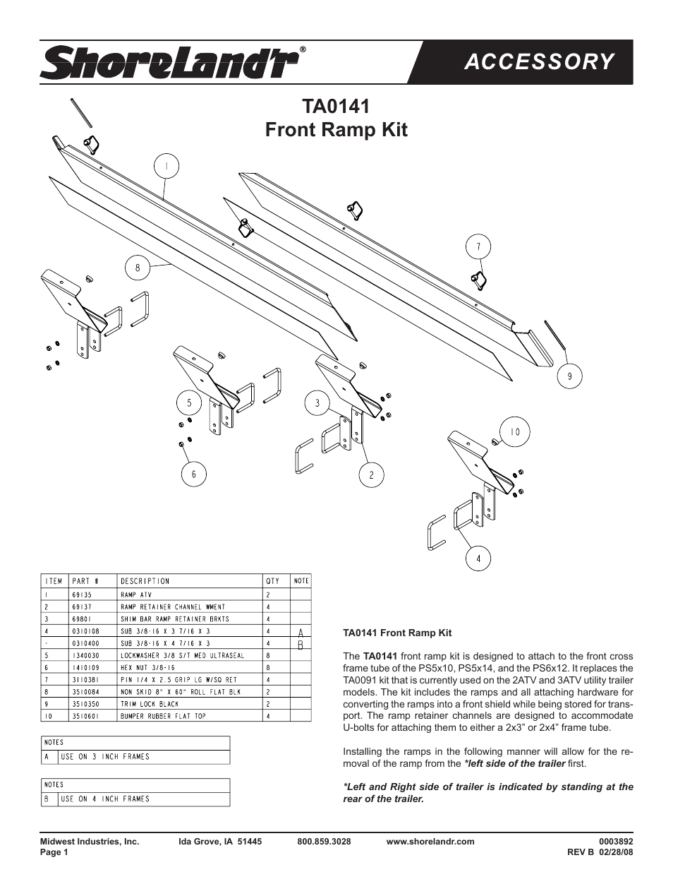 ShoreLand'r TA0141 User Manual | 4 pages