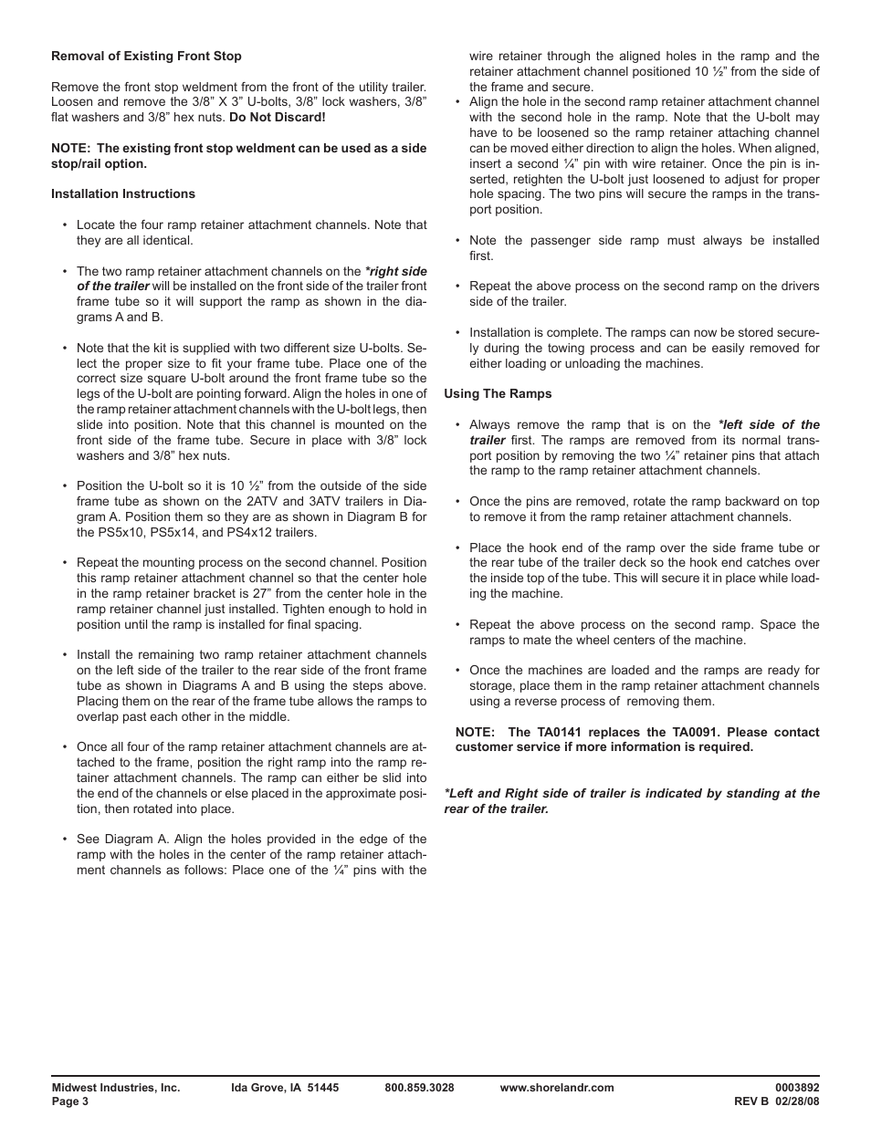 ShoreLand'r TA0141 User Manual | Page 3 / 4