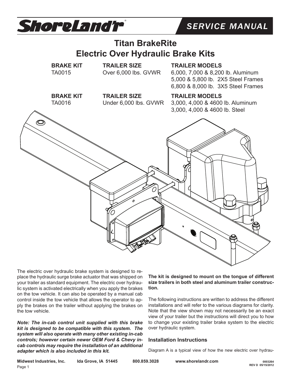 ShoreLand'r TA1015 User Manual | 8 pages