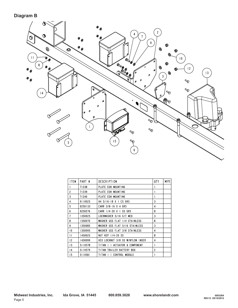 Diagram b | ShoreLand'r TA1015 User Manual | Page 5 / 8